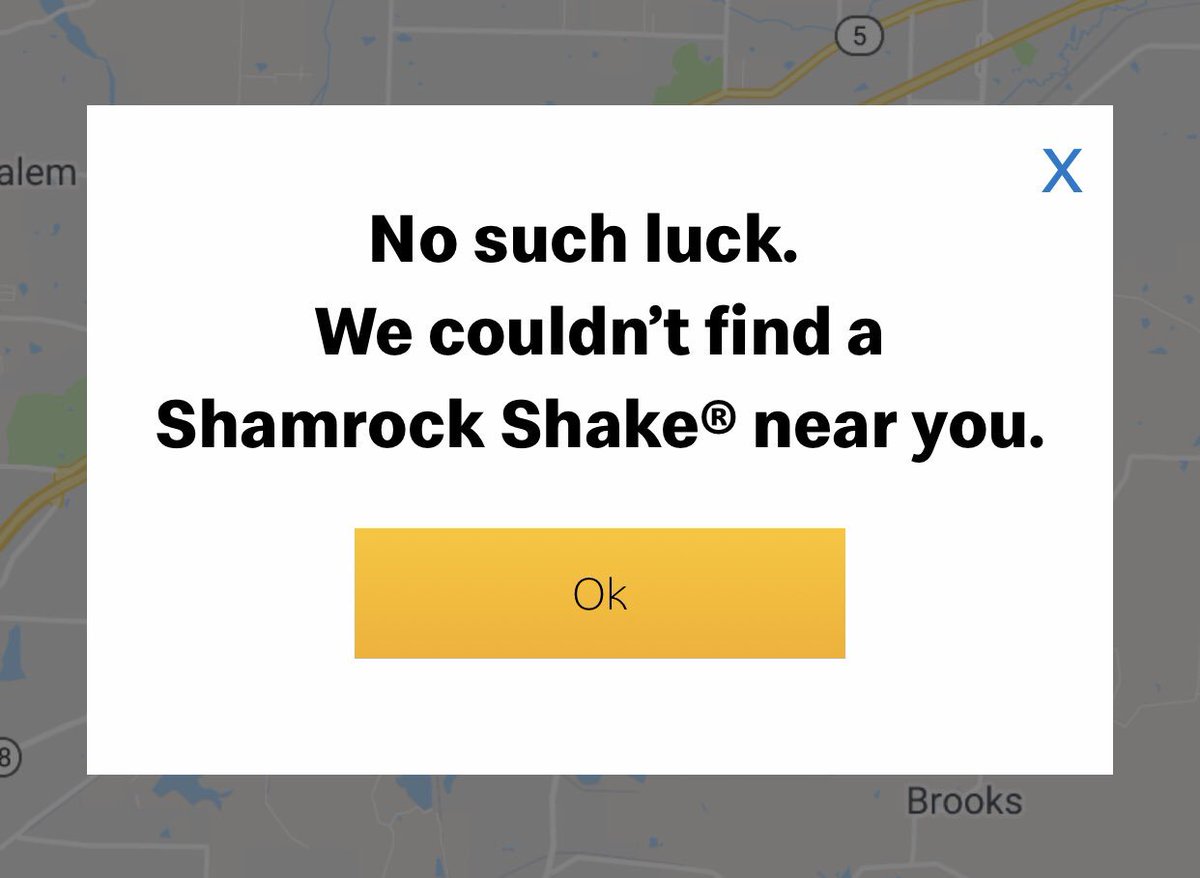 leeannaduck's tweet photo. @McDonalds never have I been more sad! First year ever, no shamrock shake for me 😥 A tradition has ended and I am near a capital city!!😥😥😥 https://t.co/H2IzvBvsRm