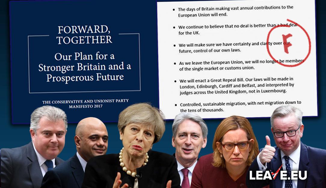 LeaveEUOfficial's tweet photo. Take a look at just some of the promises made by our governing party in the last General Election...

We've gone from this to "a bad deal is better than no deal" and being trapped in the Customs Union forever! Shameful, @Conservatives!

🙋‍♂️ Support us at https://t.co/iICfFb8qqg https://t.co/FDAJghcRuQ