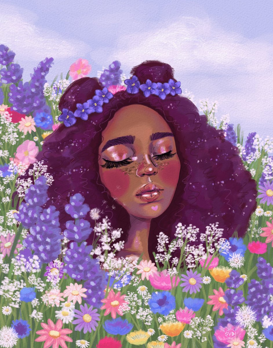 subiroll's tweet photo. “Violet in the Sun” 🌸 
Painting her made me really happy, hope she makes you happy too 😌

Available on my shop! 
https://t.co/hOd4dQ0ifK https://t.co/naBBAFyE8m