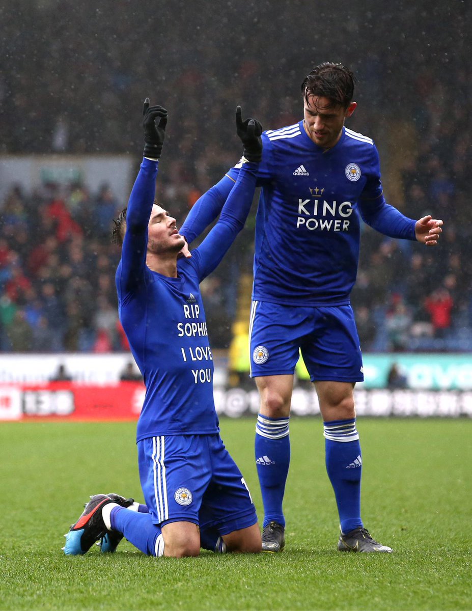 SuperStrongSoph's tweet photo. Thank you @Madders10 for a lovely tribute to Sophie today. Sophie would have been watching. Family and friends are so proud.

You are a special footballer and a special person. You deserve lots of respect and the plaudits are well earned. 

Well done @LCFC on a great win xx https://t.co/6hAzxEZUyW