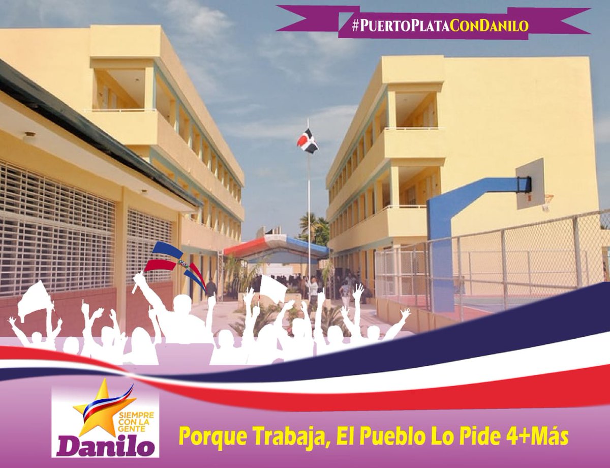 Amauris012C's tweet photo. #PuertoPlataConDanilo porque en las gestiones de gobierno del presidente @DaniloMedina en la provincia Puerto Plata se han entregado 39 nuevos centros educativos que han aportado 590 aulas, para 18,340 estudiantes. https://t.co/I8UqH3Pu7J