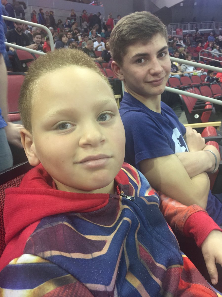 KleinertAdam's tweet photo. Brahm and Eli ready for Monster Trucks Live #HotWheelsMonsterTrucksLive https://t.co/jhjLpU9bLJ