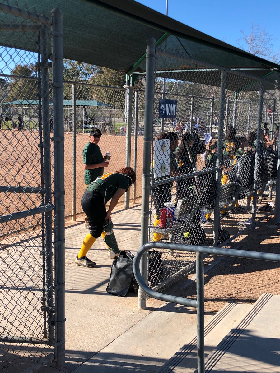 SusanKLopez's tweet photo. Great day for high school softball.  Playing at the Logix ⁦@LogixFCU⁩ sponsored field.  Go Canyon! https://t.co/R8sxwpysfo