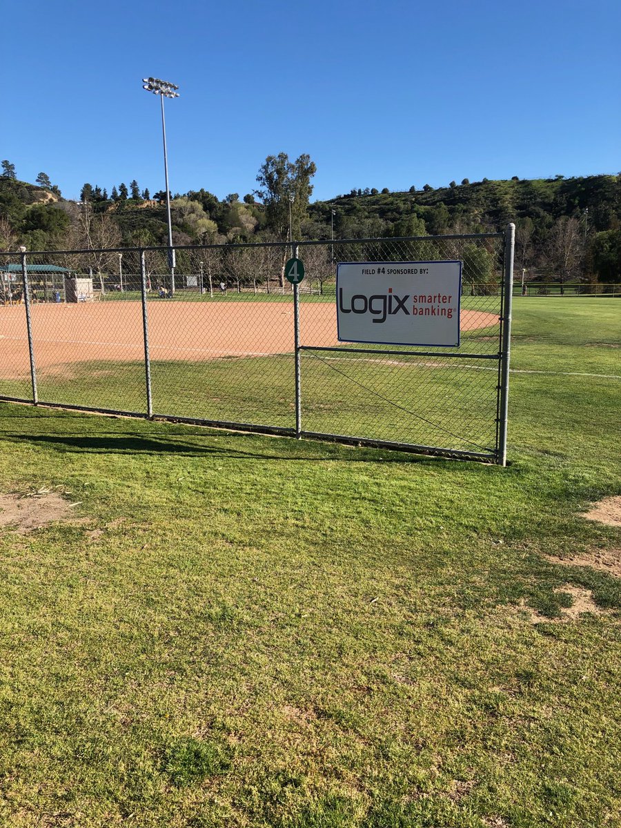 SusanKLopez's tweet photo. Great day for high school softball.  Playing at the Logix ⁦@LogixFCU⁩ sponsored field.  Go Canyon! https://t.co/R8sxwpysfo