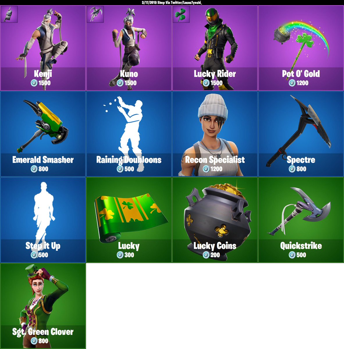 lucas7yoshi fortnite news leaks shitposts - lucky coins fortnite