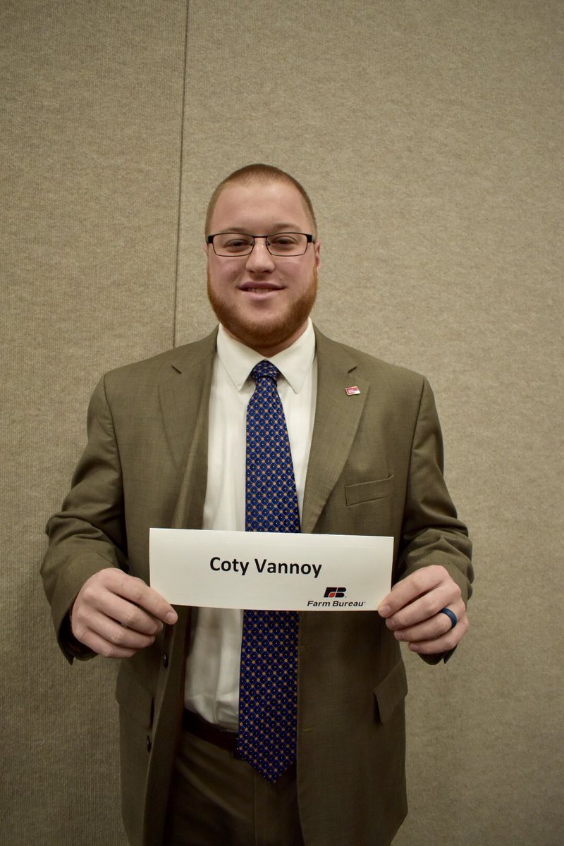 TNFarmBureau's tweet image. Congrats to Coty Vannoy for making it to the SWEET 16 in the Collegiate Discussion Meet at #FUSION19! #TNFarmBureau