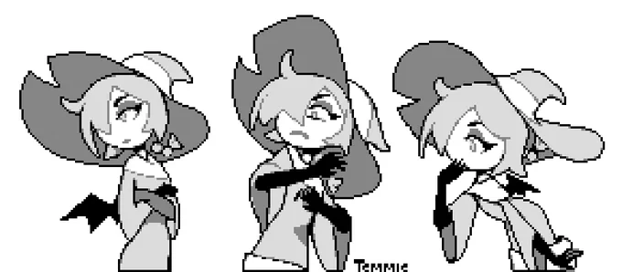did some pixel portrait draws of my character (I'll probably do some pixel versions of the other sketches I have of her later) 