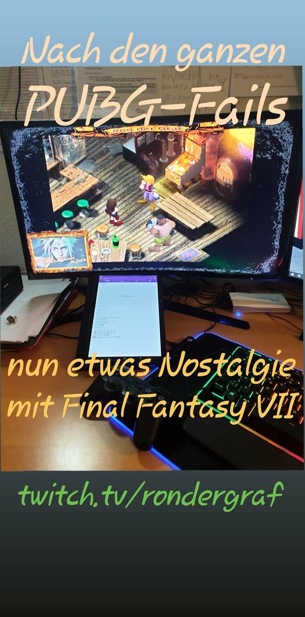 RonDerGraf1's tweet photo. #twitch #wasmachichhiereigentlich #thatsmylife #enjoylife #FinalFantasyVII #diegutealteZeit #Pixelkrieg https://t.co/d8pDBCTLQL