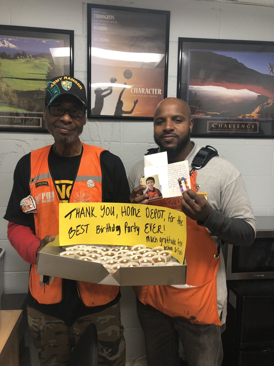 Our store had the honors of hosting Josh’s 4th Birthday 🎂 Thank you Torrance, Jeanae and Andrew for making his birthday extra special and taking of our community. #0627 #HomeDepotBirthday #PacNorthProud