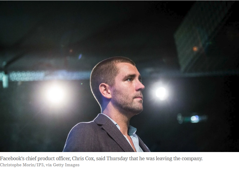 hwingo's tweet photo. As #MarkZuckerberg Tightens Grip on #Facebook, 2 Top Deputies Leave https://t.co/tG7LQPTl2d
via @nytimes
@TheTechnologyTm #SiliconValley #tech #SocialMedia #privacy #ChrisDaniels #WhatsApp #ChrisCox #technology #internet https://t.co/5sQiUH4tVm