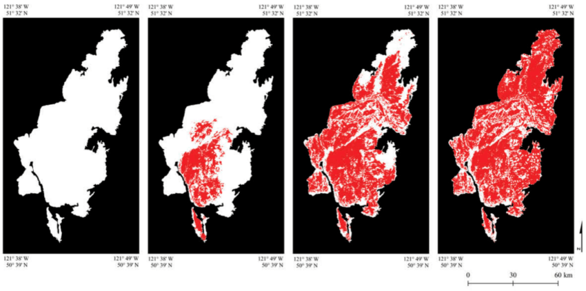 NRSMcGill's tweet photo. PhD student Morgan Crowley has developed a technique for rapidly mapping #wildfires from space. Fire frequency &amp; intensity has increased across western #Canada, and this tool will help us track those fires. https://t.co/1MTxSa3SV7 https://t.co/CBGY5nhxjA