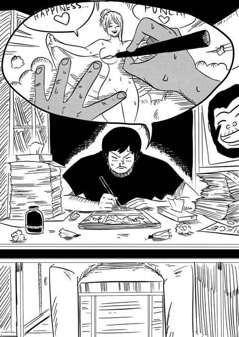 I imaged Oda drawing that Happiness Punch scene haha 