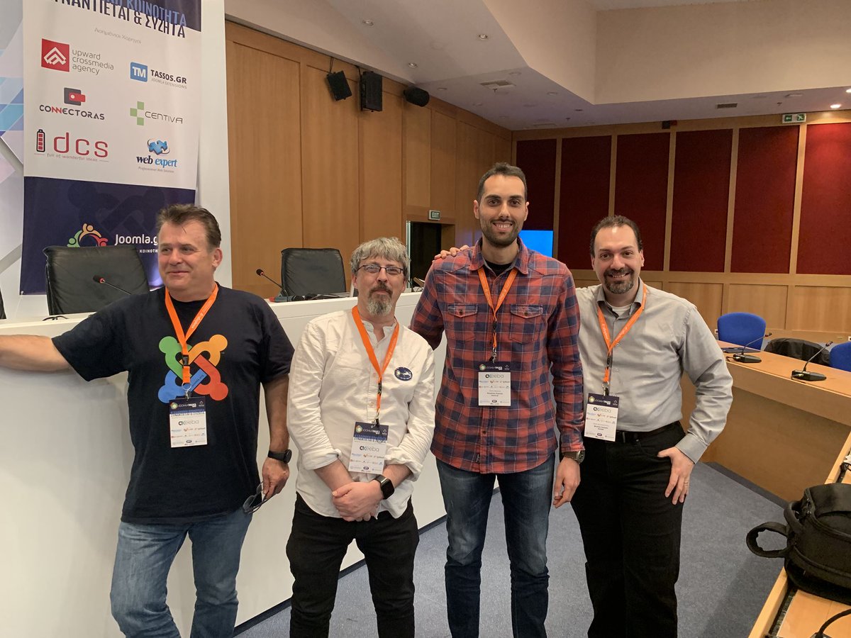 tassosm's tweet photo. Joomla Talks 2019 Conference in Athens #JoomlaTalks #Joomla https://t.co/VMrpsygvWc