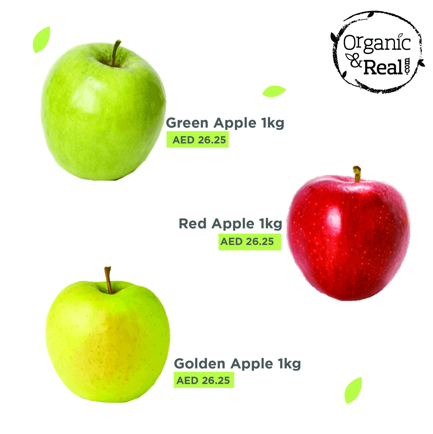 Organic Granny Smith Apples in kg from Real Foods