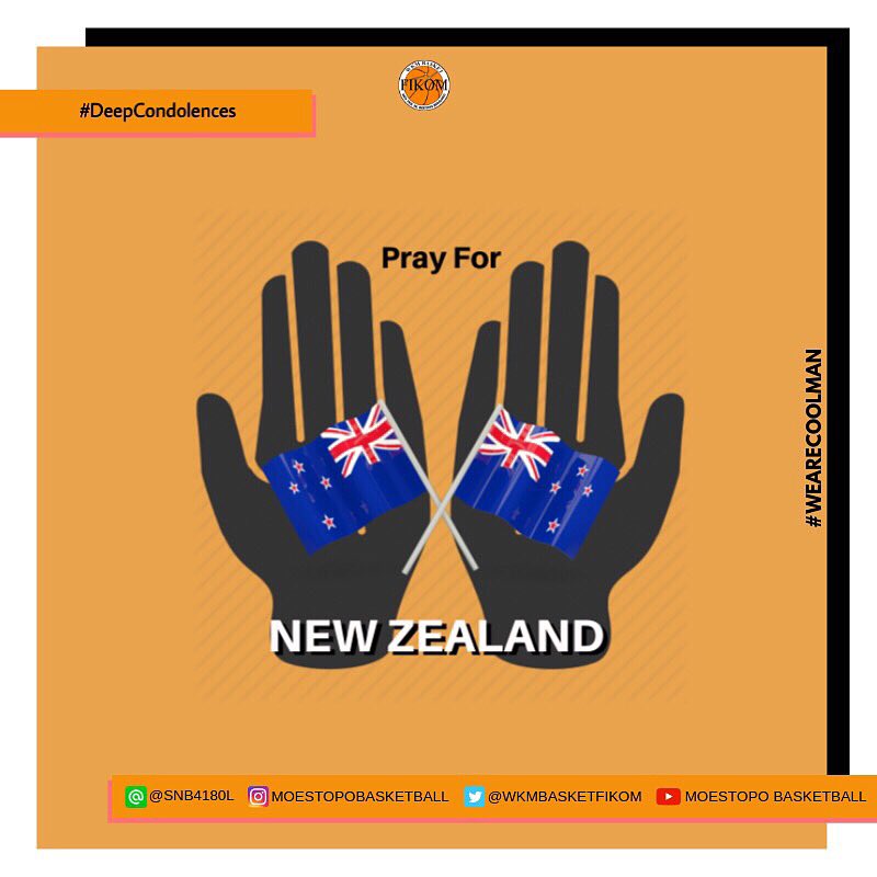 WKM Basket FIKOM UPDM(B) turut berduka atas penembakan massal yang terjadi di masjid Al Noor, kota Christchurch, Selandia Baru.