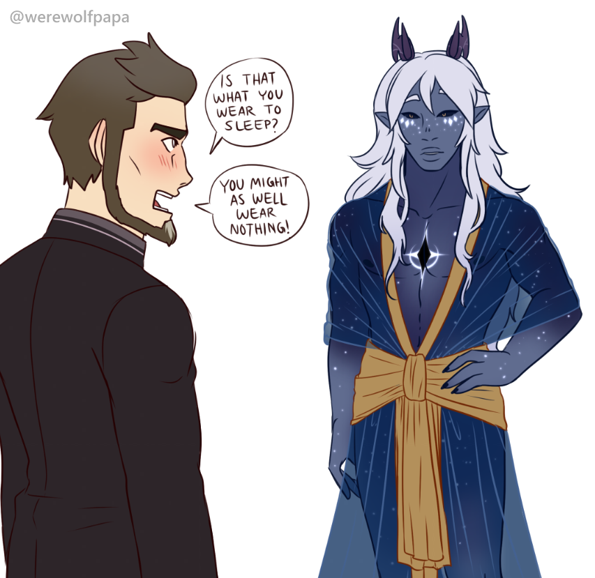 werewolfpapa's tweet photo. Aaravos sleeping next to Viren for the first time -w- https://t.co/ebnDbX1v9K