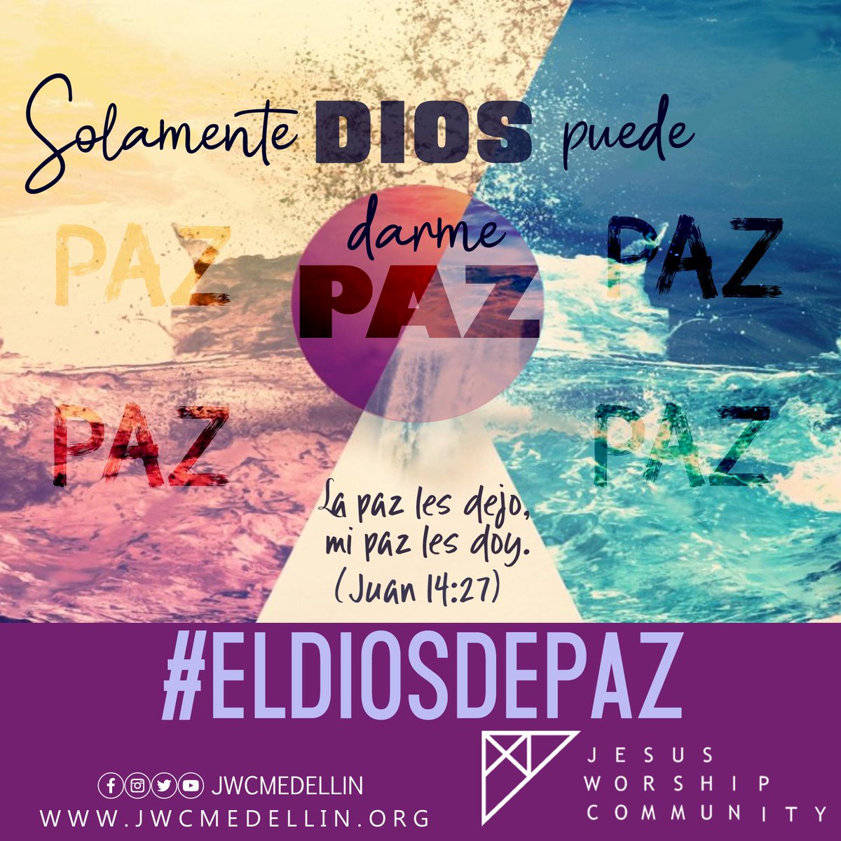 jwcglobal's tweet photo. Cada Domingo es un tiempo especial en JWC Medellín, y este Domingo no será la excepción. 🙌¡Te Esperamos! 🙏😉
#CCEPanamericana #Piso2 #1100AM
#ElPoblado #Medellín #Colombia
#ElDiosDePaz
#Marzo17 https://t.co/wgBNR8Qjl4