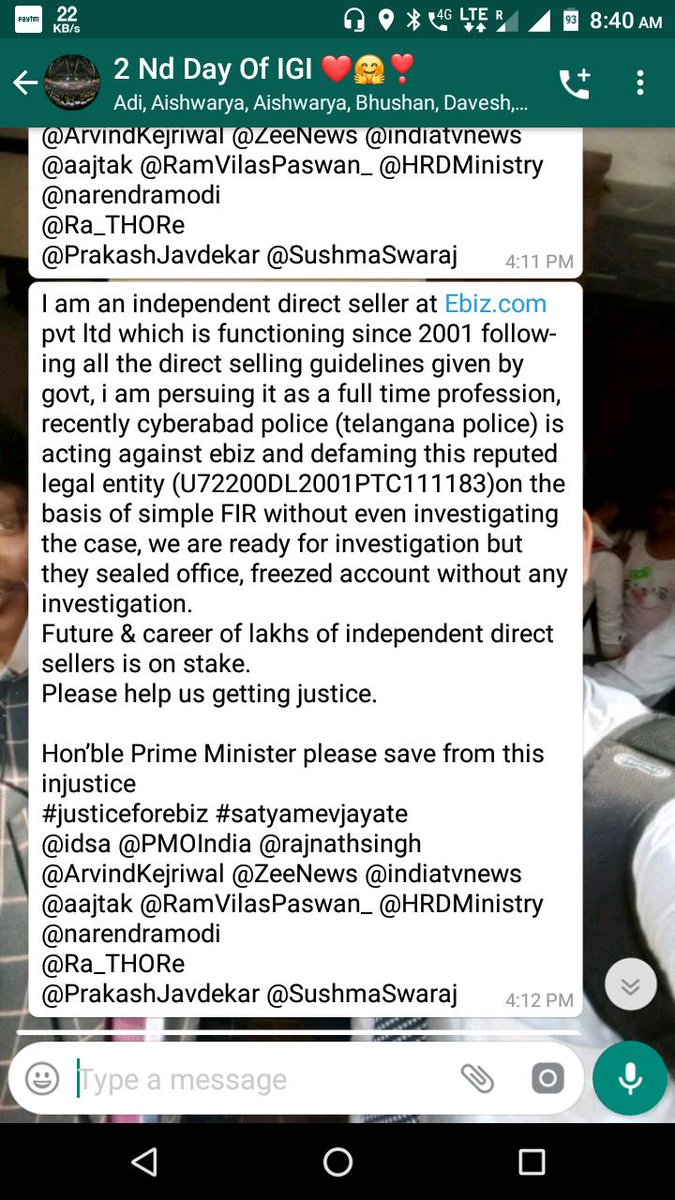 Shubhanshumesh7's tweet photo. Please read and respond Telangana Police
#justiceforebiz https://t.co/TYqNi4TGSm