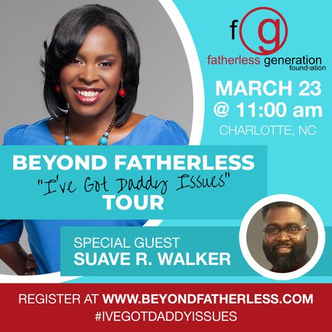 Werfatherless's tweet photo. #iveGotDaddyIssues #Charlotte Special Guest #Psychotherapist Suave R. Walker discusses the #mentalhealth component of #fatherlessness. Also, Lauren Coleman shares her journey of reunification with her bio dad and the transformation it caused to her relationships & career! #Heal https://t.co/J1WW65scsB