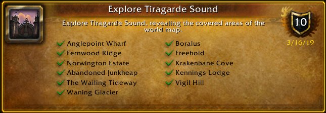 I just earned the [Explore Tiragarde Sound] Achievement! #Warcraft