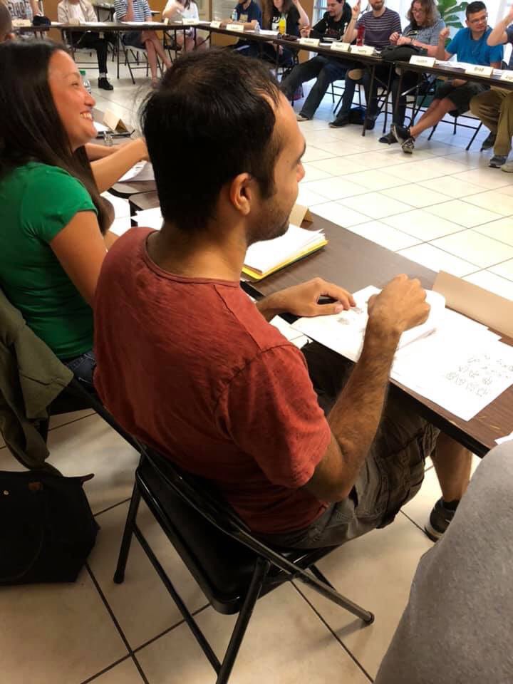 BrittanyReimer2's tweet photo. Learning sign language at @MyAutismConn group was a lot of fun yesterday. Great class and very informative. #SignLanguage #myautismconnection #lesson #class https://t.co/rVkFYbfkEQ