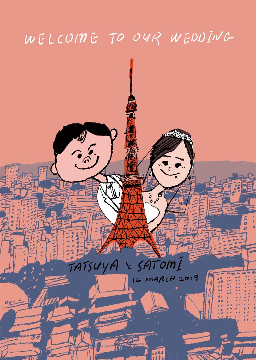 「友人の結婚式でした。描きました。 」|飯田研人 Kento IIDAのイラスト