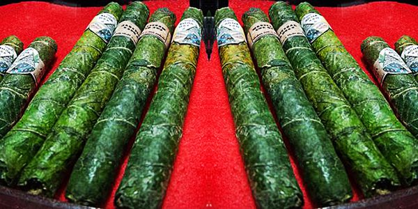 Vampire-grade, 7-inch (and 4-inch) weed cigars!! Weed rolled in a broad-leaf cannabis leaf!