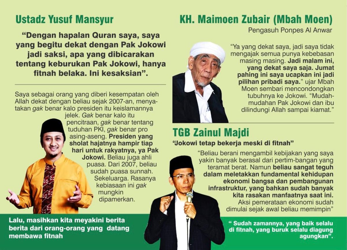 Yang baik di fitnah yang buruk diagungkang #FitnahZalimiJokowi