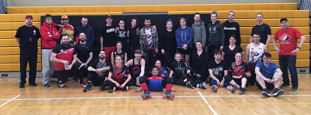 DodgeNiagara's tweet photo. WDA Team Canada 2019/2020 first training day @WorldDodgeballA #dodgeball https://t.co/nDGpGGWiSN
