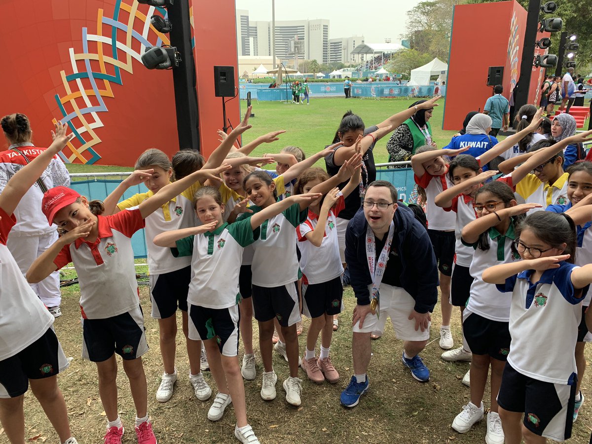 JPS_Sport's tweet photo. Our @JPSDubai @JPS_Year6 students meeting the determined champions 👏👏🏆🏆🏆#MeetTheDetermined @WorldGamesAD https://t.co/TrDZQxhY7w