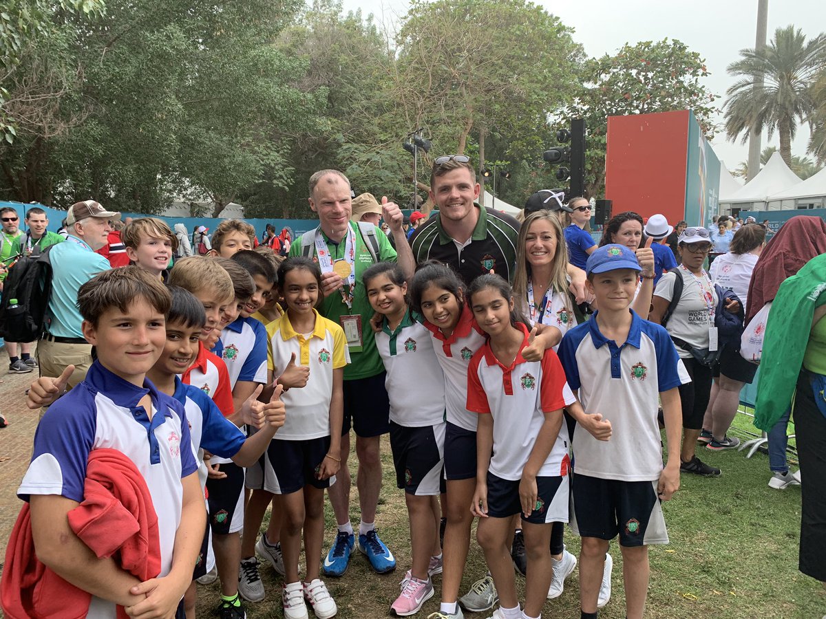 JPS_Sport's tweet photo. Our @JPSDubai @JPS_Year6 students meeting the determined champions 👏👏🏆🏆🏆#MeetTheDetermined @WorldGamesAD https://t.co/TrDZQxhY7w