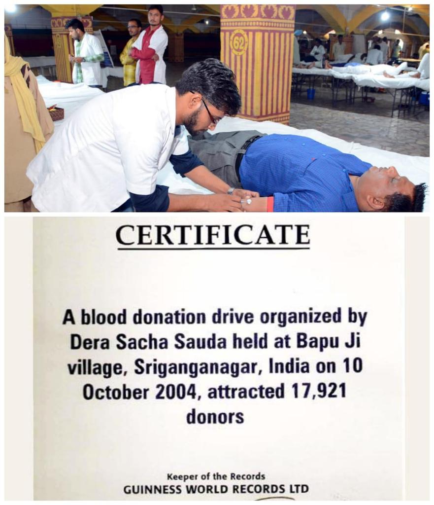 Triloknokhwal's tweet photo. #GuinnessRecordsInServingHumanity
#DSSWelfareWorksMarchWeek3
@derasachasauda Were made many guinness world record by doing humanitarian welfare activities around the world, under the guidance of
@Gurmeetramrahim ji
@Dilwar62435650 @dilwarsnegi @RamSitaraminsan @reenabrt https://t.co/k2mEtbnKep