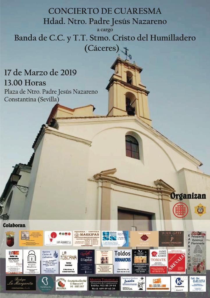 humilladerocc's tweet photo. En el día de hoy nos desplazamos a Constantina (Sevilla) para el Concierto de Presentación de la Banda a la Hermandad @NtroJesus
Hermandad que acompañamos la mañana del Viernes Santo. https://t.co/8daldryfTM