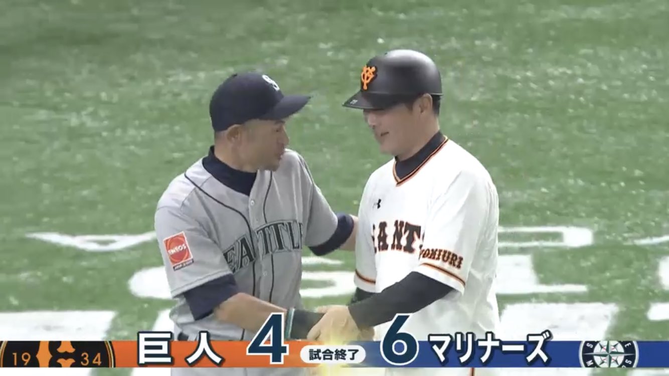 こじあや 負けちゃったけど イチローかっこいいなぁ 元木さんとのツーショットなんてレアだわぁ 読売ジャイアンツ イチロー T Co C31qrroewh Twitter