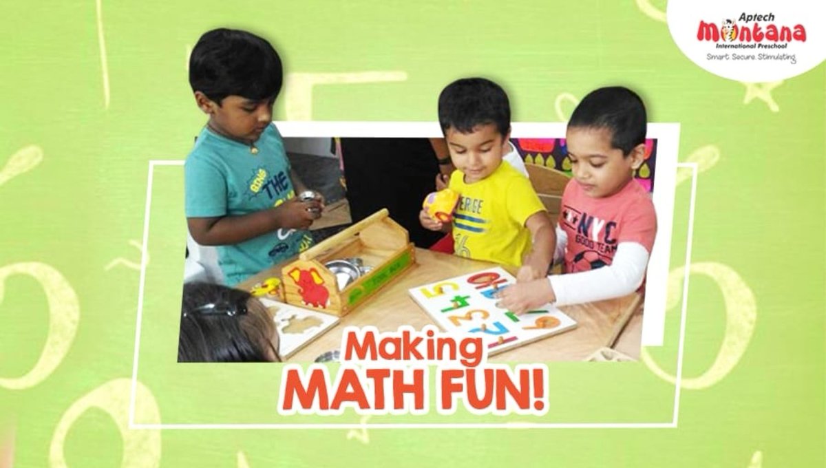 MATH! An important, yet complex subject for most children. You need to make math fun for your child, but how? Click here https://t.co/bgBehte20t to know more.
#AptechMontanaInternationalPreschool #Blog #Maths #Mathematics #LearningNumbers #MathForChildren #Preschool #Daycare https://t.co/QXCmVEu97k