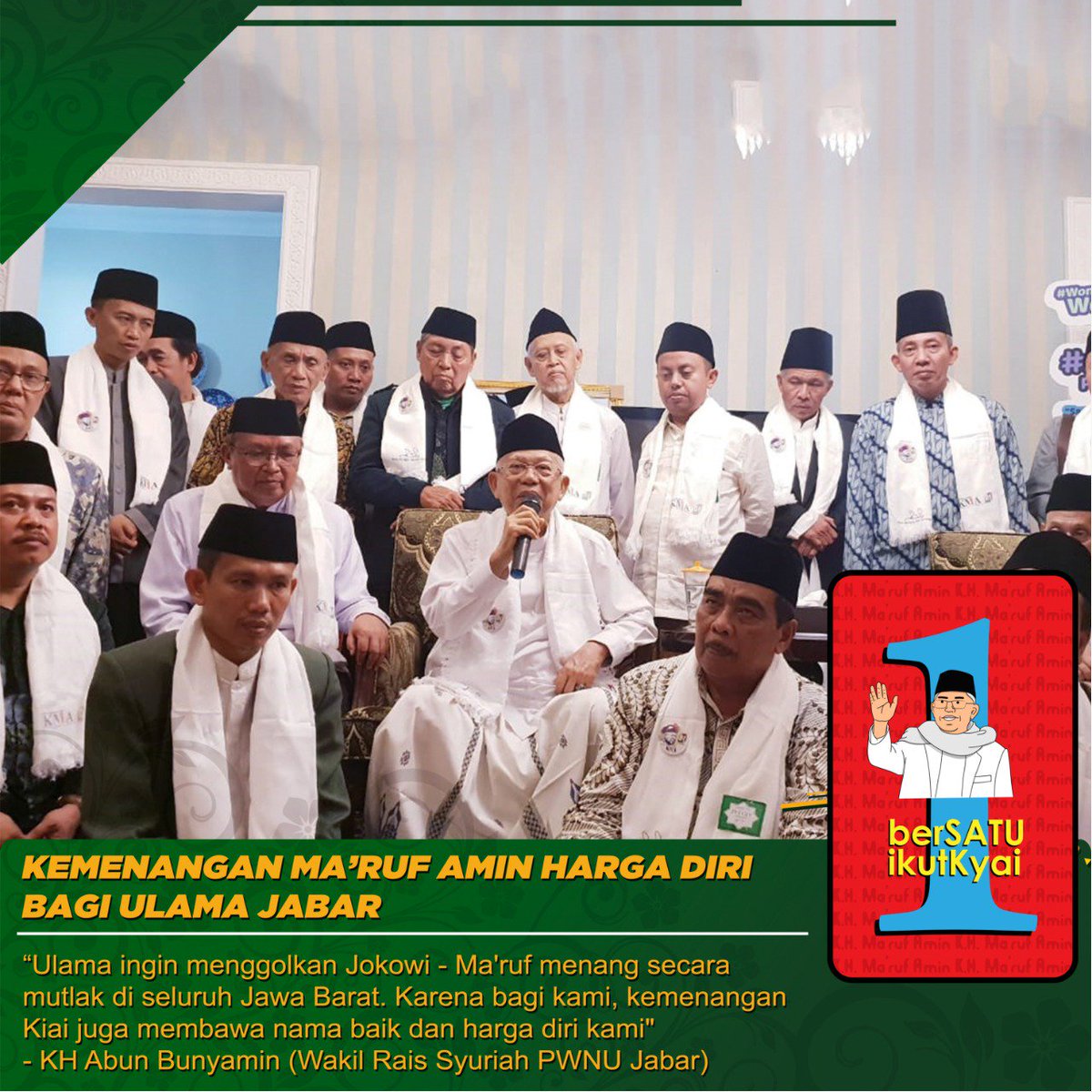 packedungreja's tweet photo. Para alim ulama #berSATUikutKyai Ma'ruf Amin @Pdipcilacap https://t.co/1bavokxADX