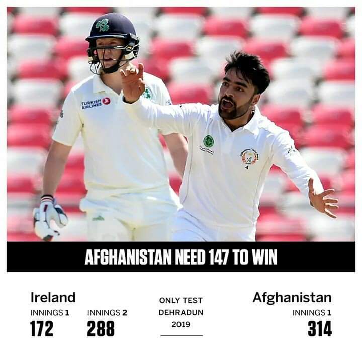 ShafiqStanikzai's tweet photo. Welldone @rashidkhan_19 for becoming the first @ACBofficials player to take five wicket haul and happy to see Yamin Ahmadzai the way he bowled in this test match.
Come on #bluetigers make us proud by creating a history of winning a #test match in ur only 2nd appearance https://t.co/KOhRKRMCpE