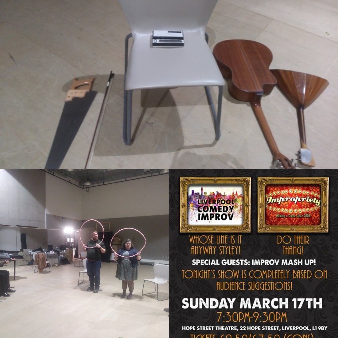Improvisers prepare. Very excited for A Little Bit of Everything Improv Show! 3 sets. 15 improvisers. A whole heap of laughter. Tickets available on the door. Come on down. <a href="/HopeStTheatre/">Hope Street Theatre</a> <a href="/LivComedyimprov/">Liverpoolcomedyimpro</a> @improvlondon <a href="/MischiefImprov/">Mischief Managed Improv</a> <a href="/teatropomodoro/">Teatro Pomodoro  🍅</a> <a href="/CasinoImprov/">Casino Improv</a>