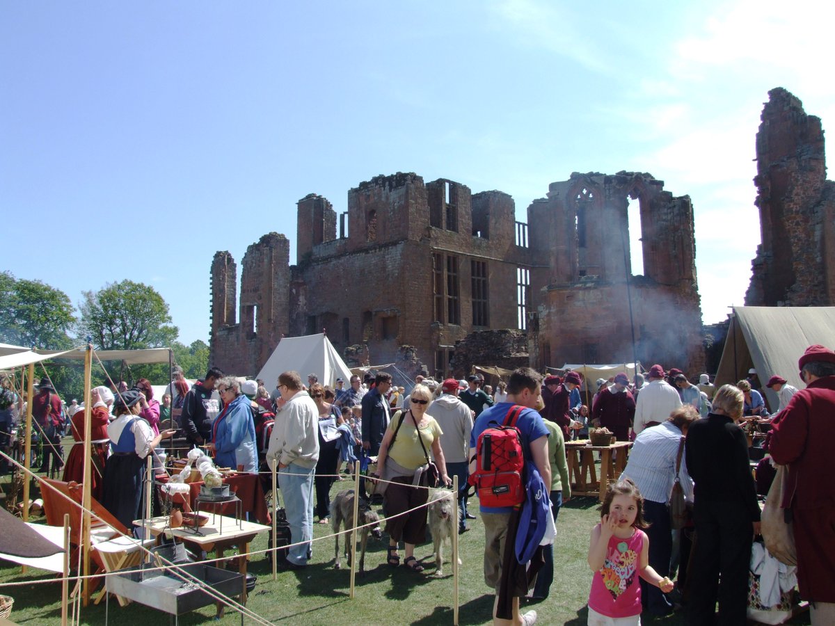 A nice picture from Kenilworth Castle in 2012 showing ourselves entertaining the public.