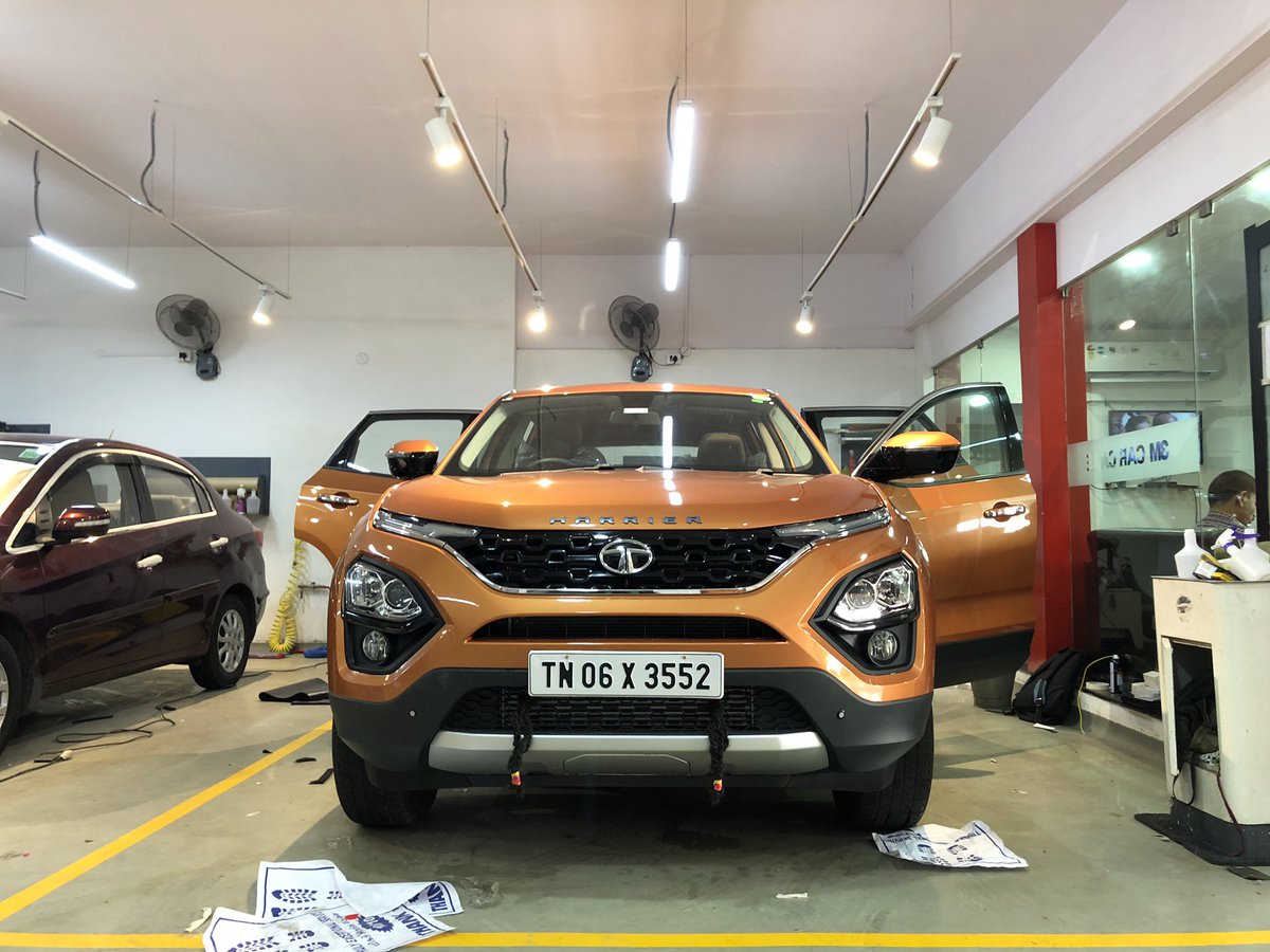 #Petta now at #3MCarCare #OMR for some cleaning, Paint protection, wrapping and new carpets. @ClubHarrier @TataMotors @3mcarcareindia @BosePratap