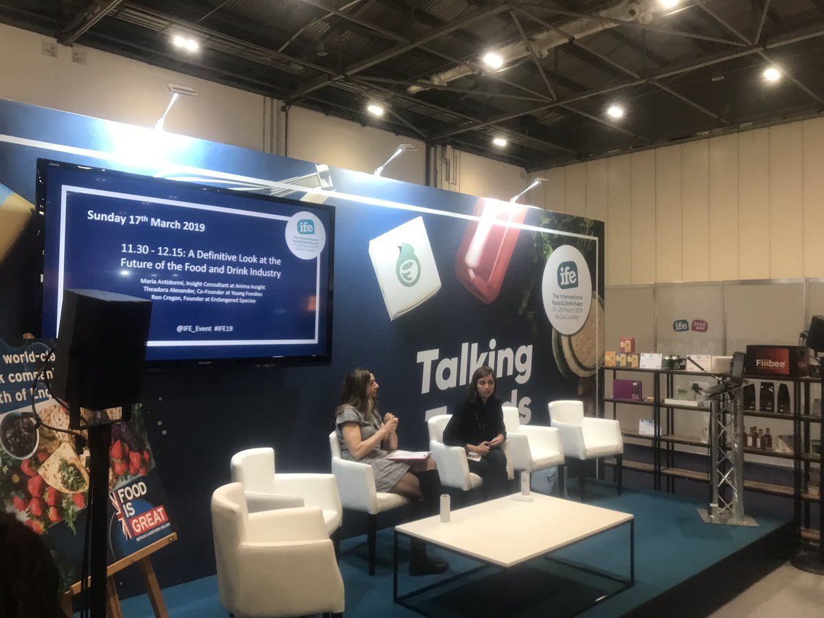 IFE_Event's tweet image. Beat the competition to the next big thing by joining our food &amp;amp; drink experts @AnimaInsight &amp;amp; @youngfoodies for the inside scoop on the trends shaping the future of the industry - happening now on Talking Trends stage #ife19