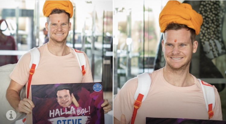 RR_IPL_Report's tweet photo. Look who’s here 😍💙

"It's great to be back around the group, they've been really welcoming and almost like we've never left." - Steve Smith

#HallaBol #IPL #IPL2019 #IPL12  #RajasthanRoyals #RR #Smith https://t.co/FopdPpWDoJ