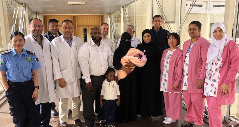 MarhabaQatar's tweet photo. Thanks to the @HMC_Qatar #CareTeams, #MunaAbdelawel safely delivered baby #Entesar, after the family met an accident on the way to the hospital.
More details on #Marhaba.
https://t.co/O0XE4tdCO5 https://t.co/l1XeCjbNcQ
