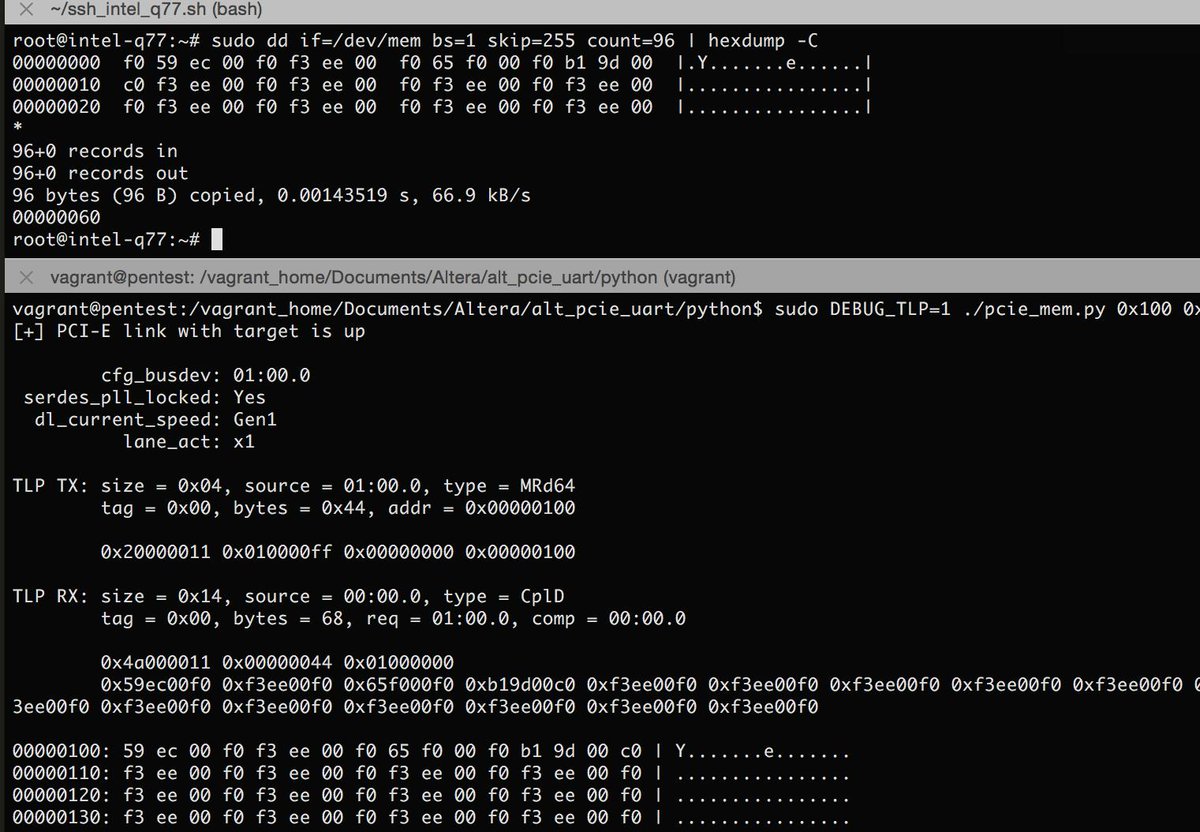 Dmytro Oleksiuk Point Never Working On Altera Version Of My Dma Attack Tools Cyclone V Gt Development Kit Runs Nios Ii Application Which Accessing Raw Tlps From Pci E Hard Ip Dmytro Oleksiuk Point Never Working On Altera Version Of My Dma Attack Tools Cyclone V Gt Development Kit Runs Nios Ii Application Which Accessing Raw Tlps From Pci E Hard Ip