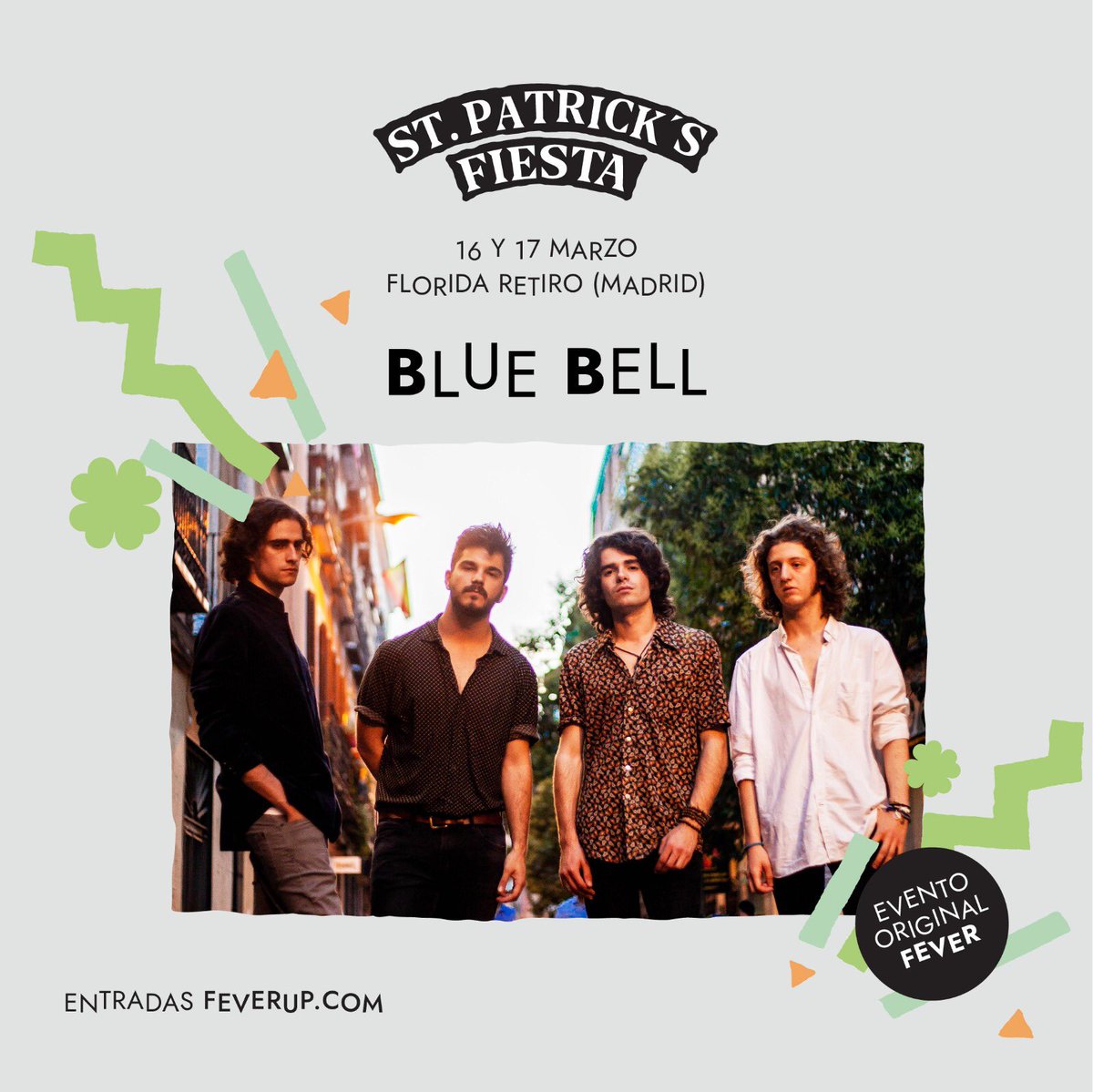 soundflights's tweet photo. Nos vemos esta tarde en #FloridaRetiro para celebrar la ST. PATRICK FIESTA 🍀 con @Amsterdammers10, @thebluebellband y muchos más!! Planazo de domingo 🎸🇮🇪 https://t.co/KNA6Abh9Nk