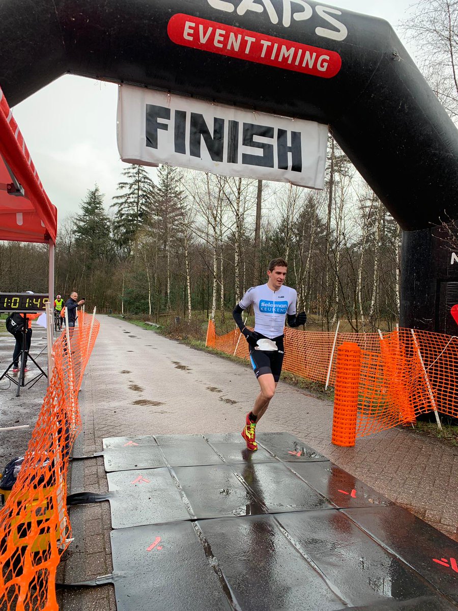 Winnaar <a href="/tvhrunbikerun/">TVH RUNBIKERUN</a> startserie Mannen Individueel: Michael Peeman. Gefeliciteerd! #runbikerun #duathlon #Hilversum