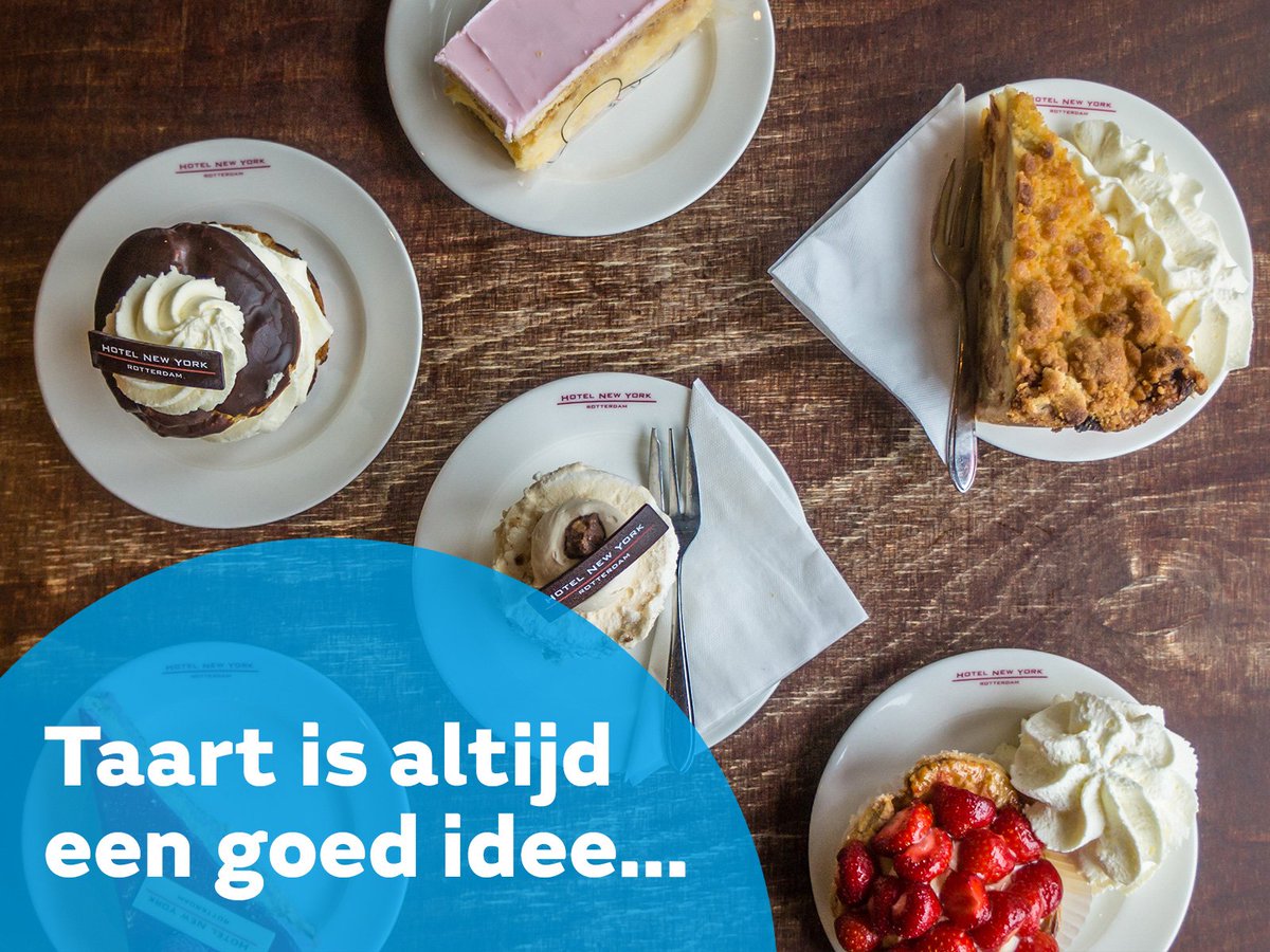 Binnenkort iets te vieren? Haal taart of gebak op bij de kiosk van <a href="/HotelNewYork/">Hotel New York</a> en krijg 30% korting op je hele bestelling. Ook heerlijk als je niks te vieren hebt 🙊Informatie: bit.ly/KioskHNY