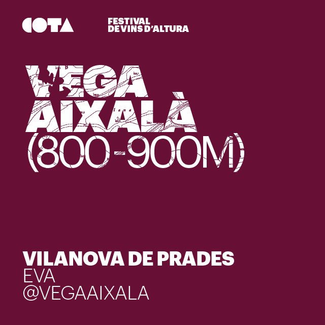 cotavins's tweet photo. ☝🏻Celler confirmat: @VegaAixala ☝🏻 de Vilanova de Prades, Conca de Barberà:
🔘 vinyes d'altura 800-900m
🔘 microclima
🔘 sòls de licorella
🔘 mínima intervenció/ vins naturals
🔘 garnatxes, syrahs, pinot
#cotafest #cotavins #vinsdaltura https://t.co/JO3gk5tFrm