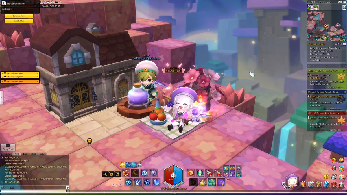 sakuradragon's tweet photo. I bought a plot of land in a really cute place and decided it was appropriate to make the inside of my house equally as cute. #Maplestory #maplestory2 #playmaple2 https://t.co/G7mfX99uI7