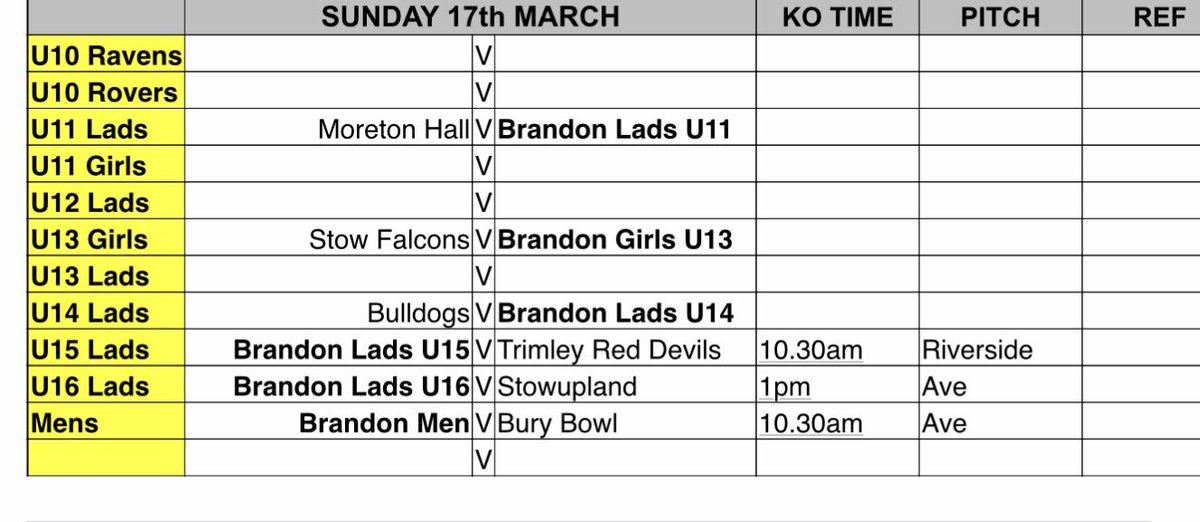 Come and support your local club and see the young talent perform <a href="/BrandonTownFC/">Brandon Town FC</a> @BrandonTYFC <a href="/NorwichCityCSF/">Norwich City CSF</a> <a href="/PrecisionPass/">Precision Pass ⚽️ Play On The Pitch</a>
